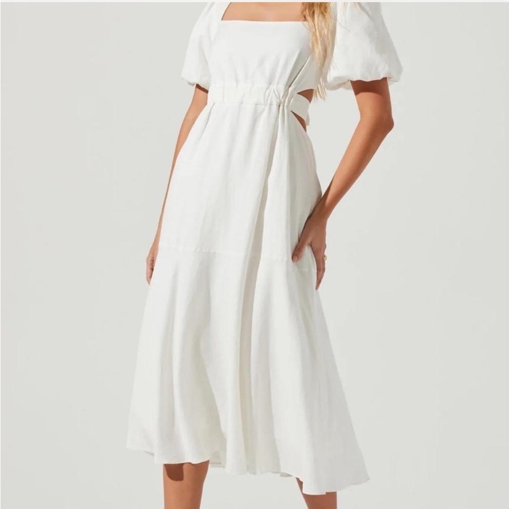 Nordstrom ASTR white linen dress